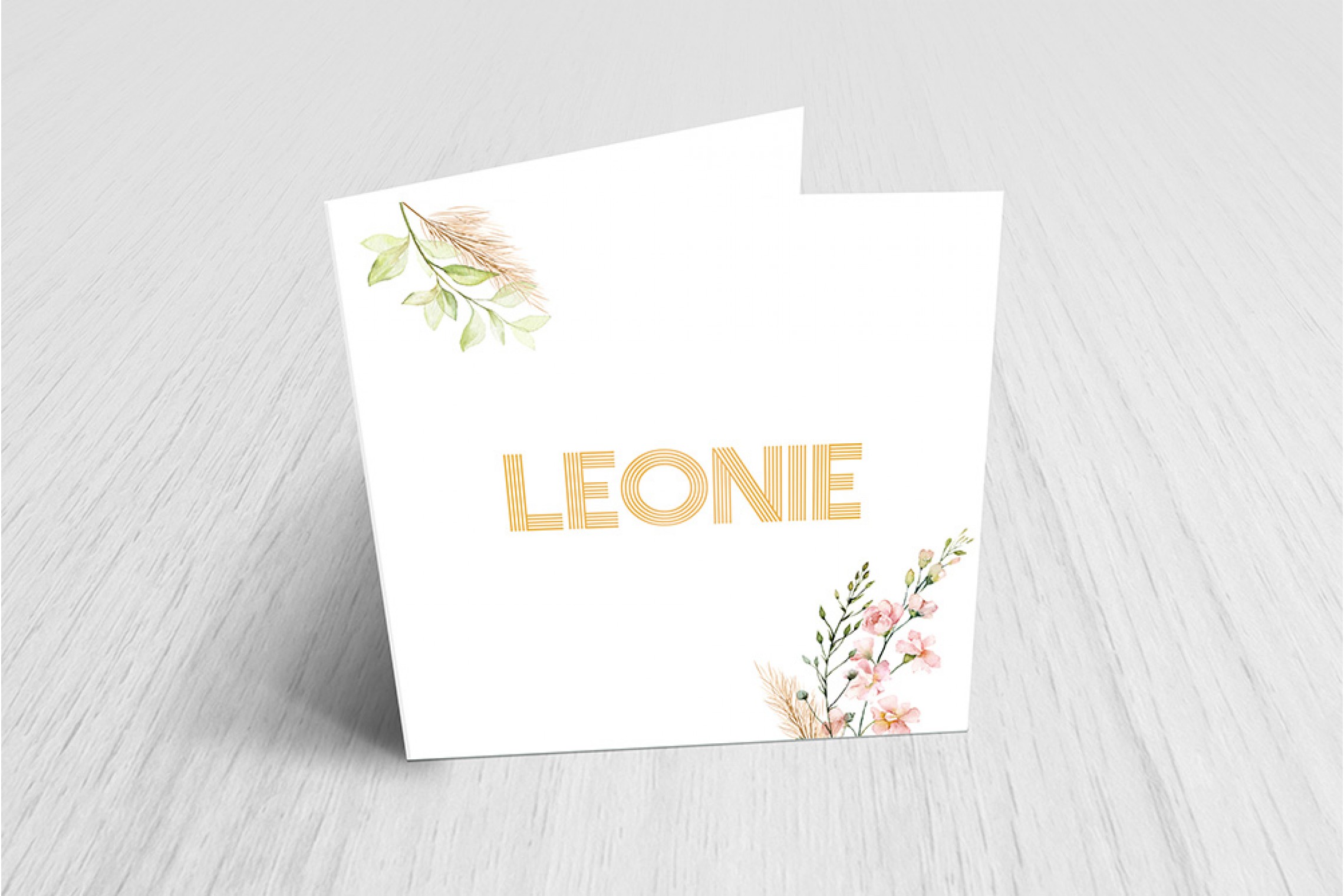 Goud met bloemen